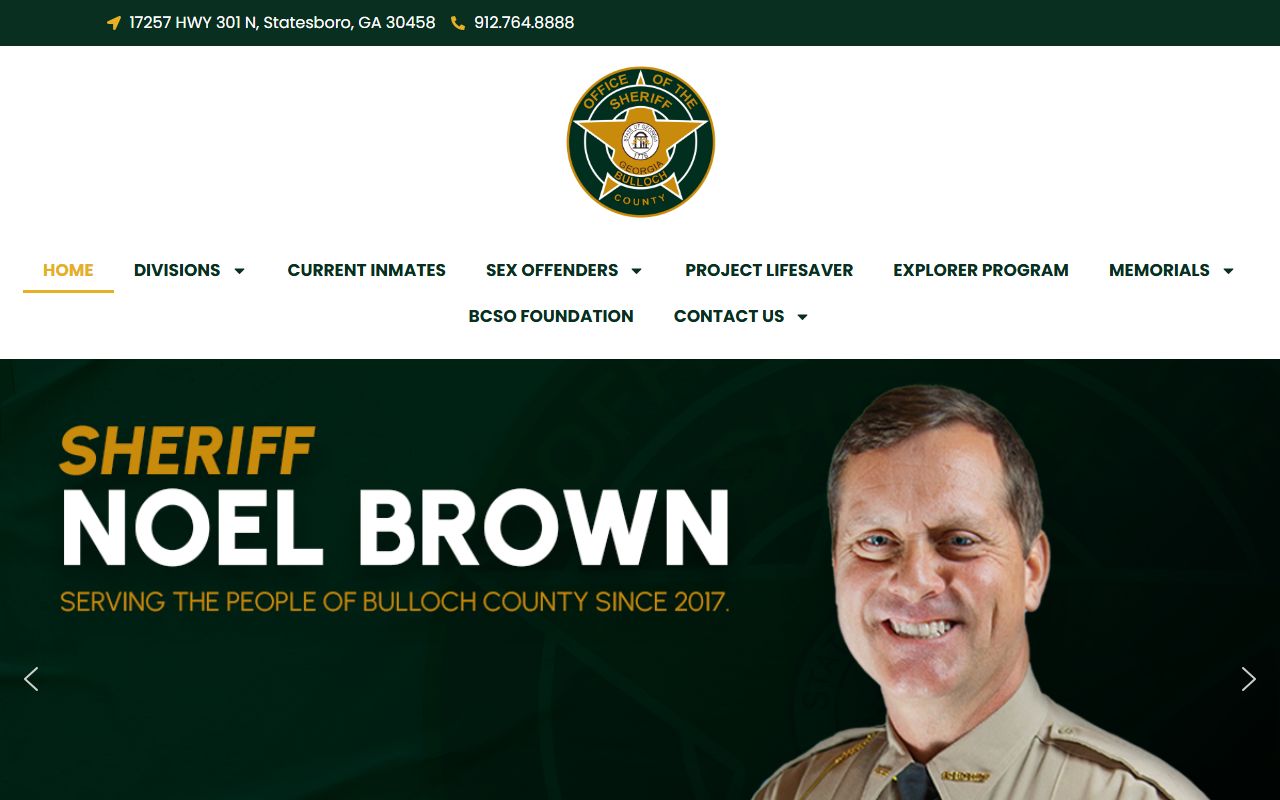 Bulloch County arrest records Sheriff office source