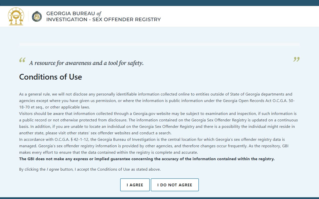 Bulloch County court charge records GBI registry source