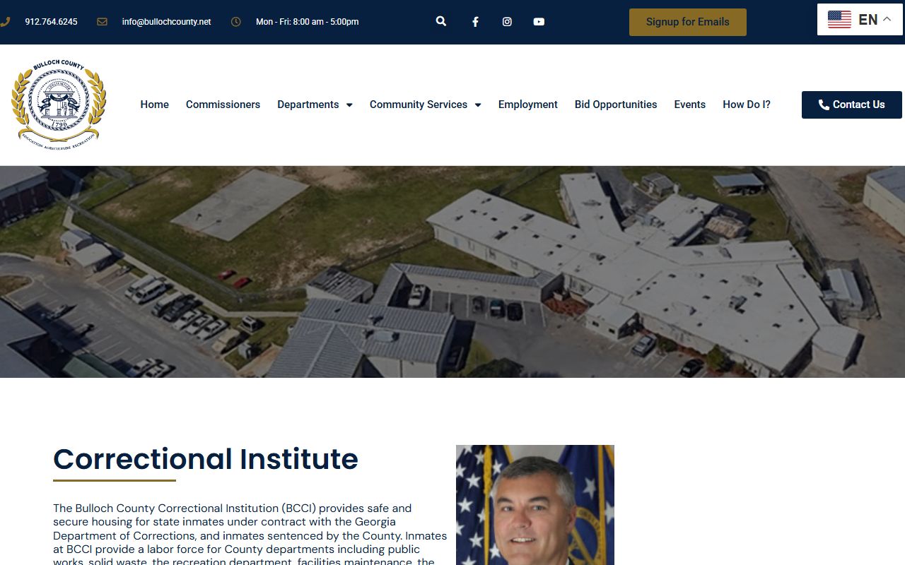 Bulloch County inmate records correctional institution source