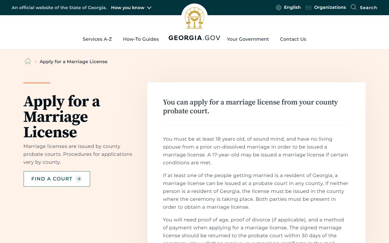 Bulloch County marriage records Georgia marriage license requirements