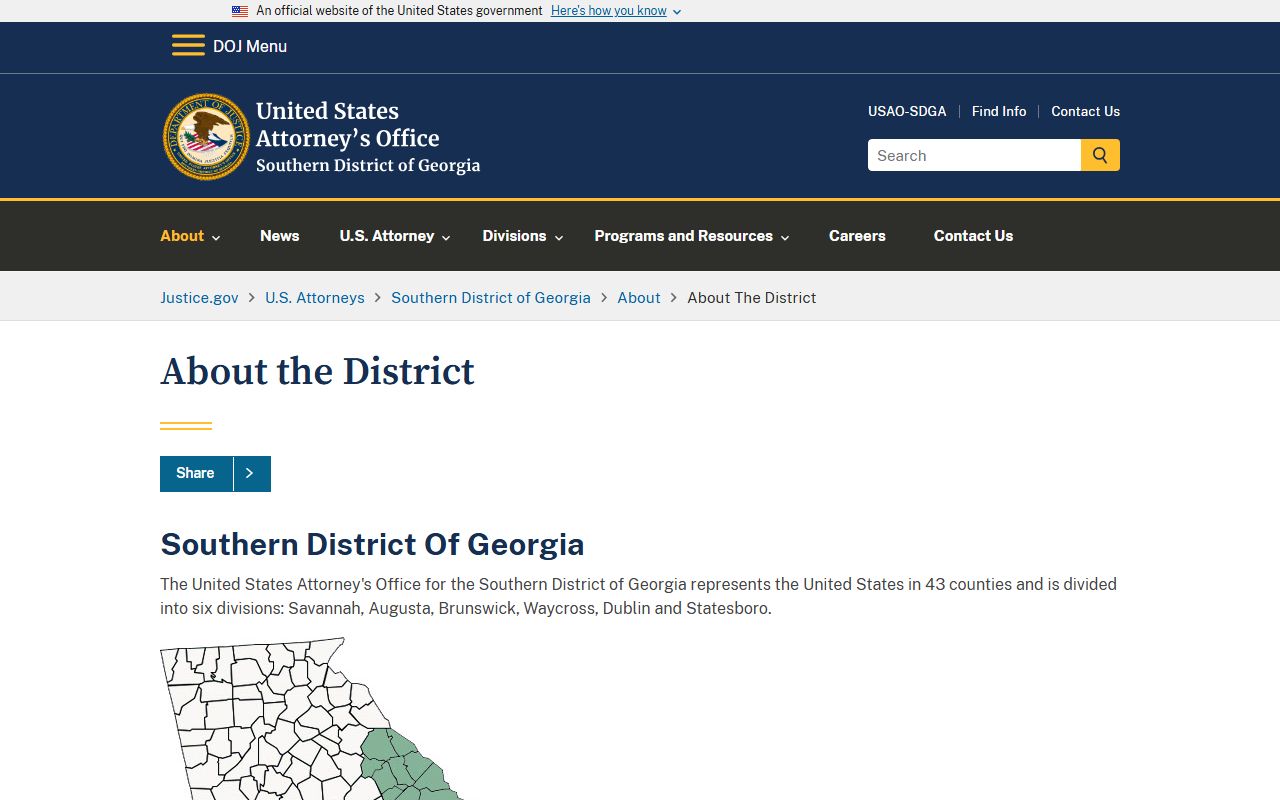 Bulloch County warrant records Southern District federal source