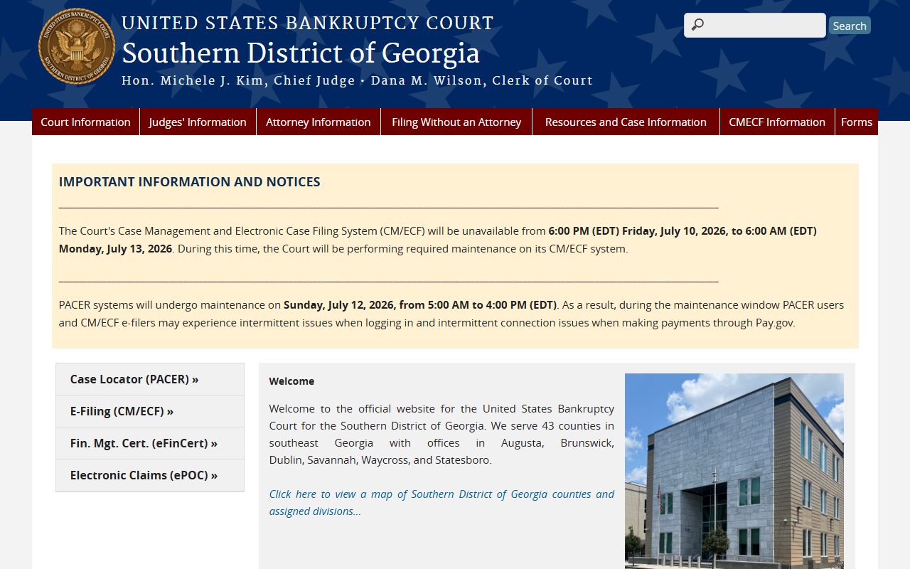 Bulloch County warrant records federal bankruptcy court source